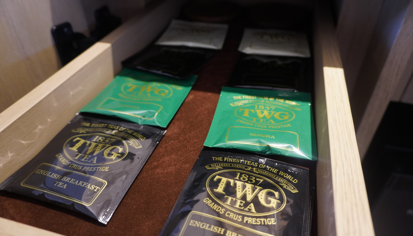 カギモルディブの客室のTWG紅茶